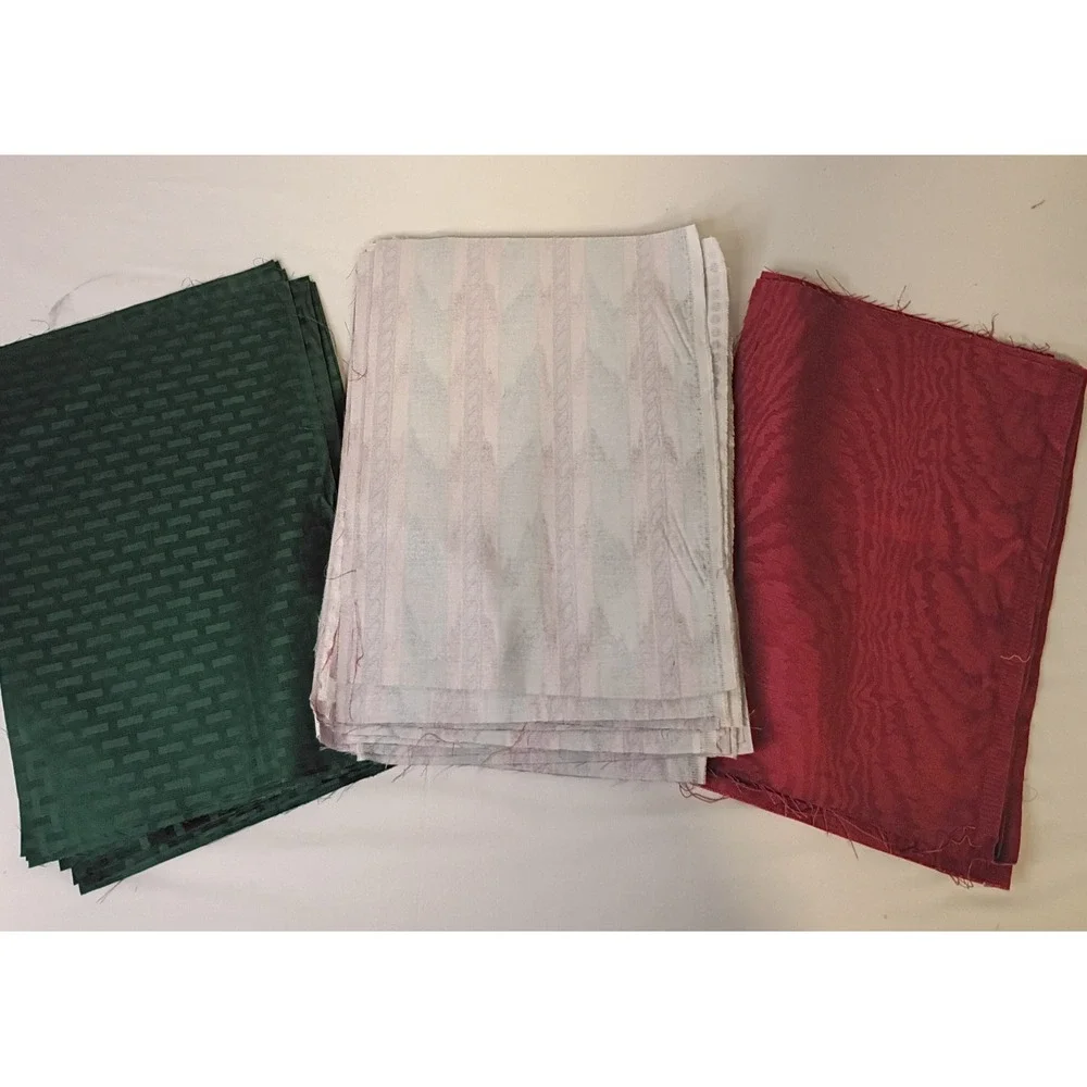 Lot of 75 10 x 15‎ Richloom Fabric with Coordinating Green Pink Pieces Quilting
